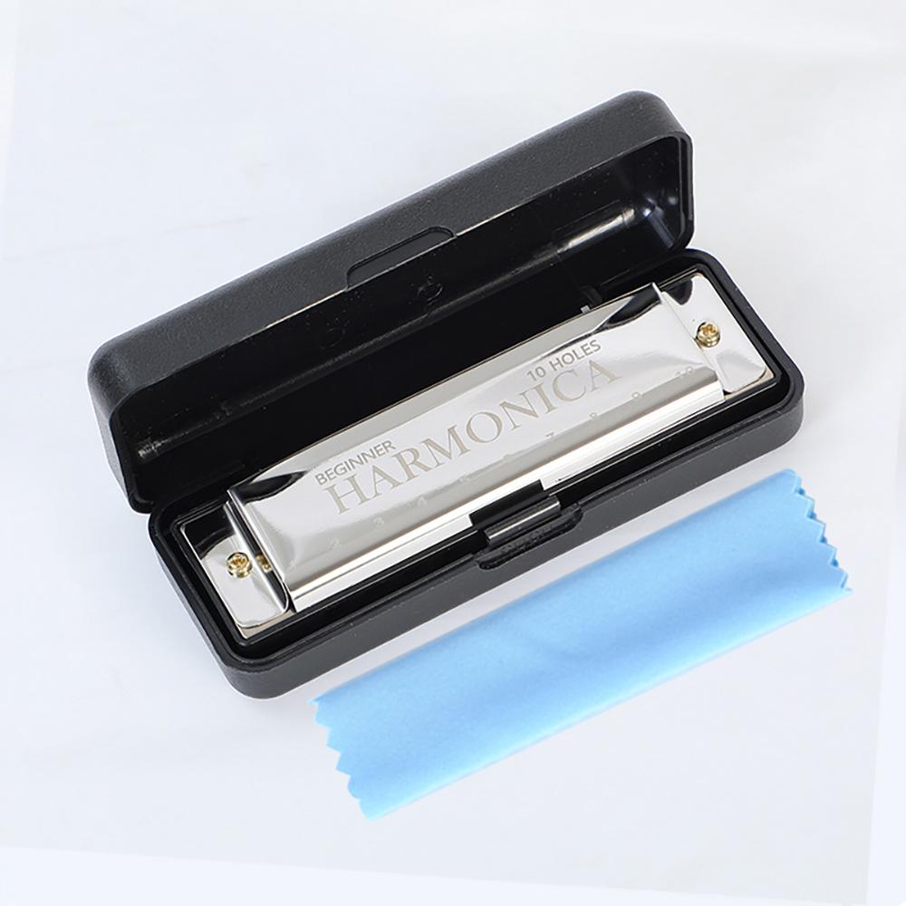 10-otworowa harmonijka ustna tonacji C Blues Harp Harmonijka ustna Obudowa z brązu fosforowego Diatoniczny zestaw harmonijkowy dla początkujących dla dzieci