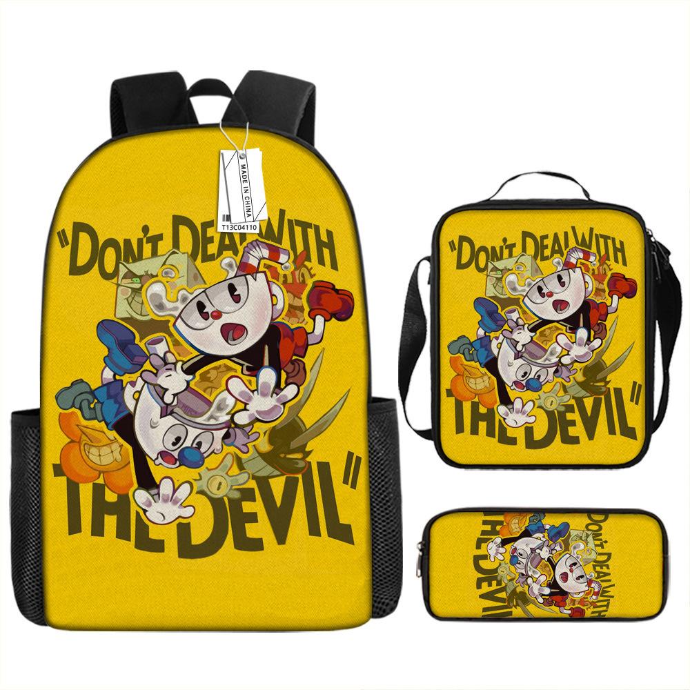 Teetasse Kopf Schüler Schultasche Kinder Rucksack Ranzen Anime