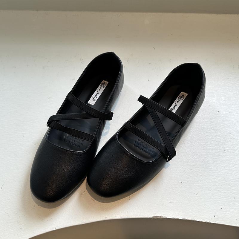 Fashion SUOJIALUN 2025 Autumn New Women Flat Shoes Fashion Round Toe Shallow Slip On Boat Shoes Soft Flat Heel Casua Dress Mary Jane Sho