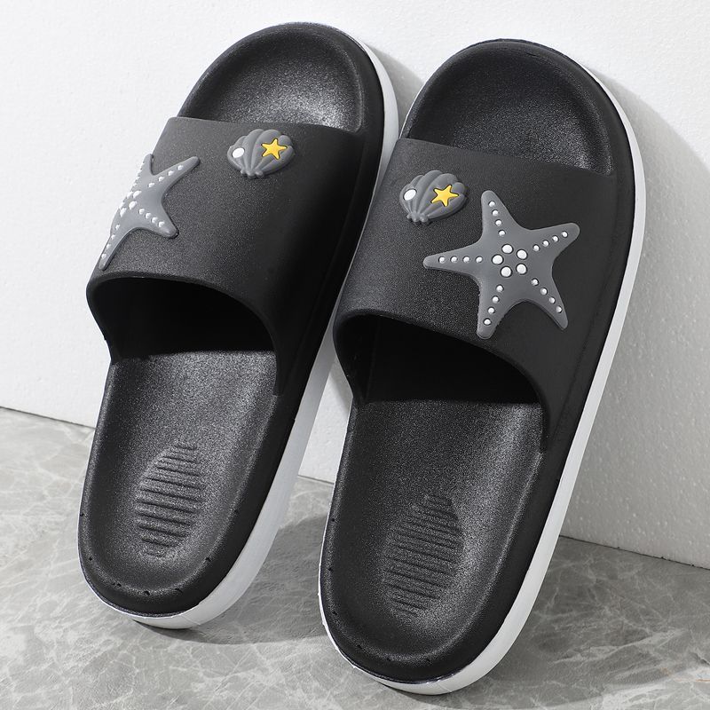 

Мужские летние тапочки для душа с толстой подошвой и противоскользящим покрытием, мягкие повседневные домашние и уличные тапочки для студентов, удобные сандалии 40-45