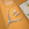 Luxury Bridal Rhinestone Necklace & Earring Set for Women