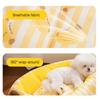 Banana Ice Silk Cooling Cat Bed with Dual-Sided Mat Non-Slip Comfortable Breathable Pet Sofa for Small Dogs Summer Pet Cushion