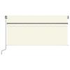 Manual Retractable Awning with Roller Blind 3.5x2.5 M Cream
