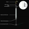 1Set Suspension Fishing Hair Rigs Hook Anti Bottom Gold Sleeve Carp Fishing Hook Size1#-7# Ready-To-Use Carp Rigs Fishing Lure