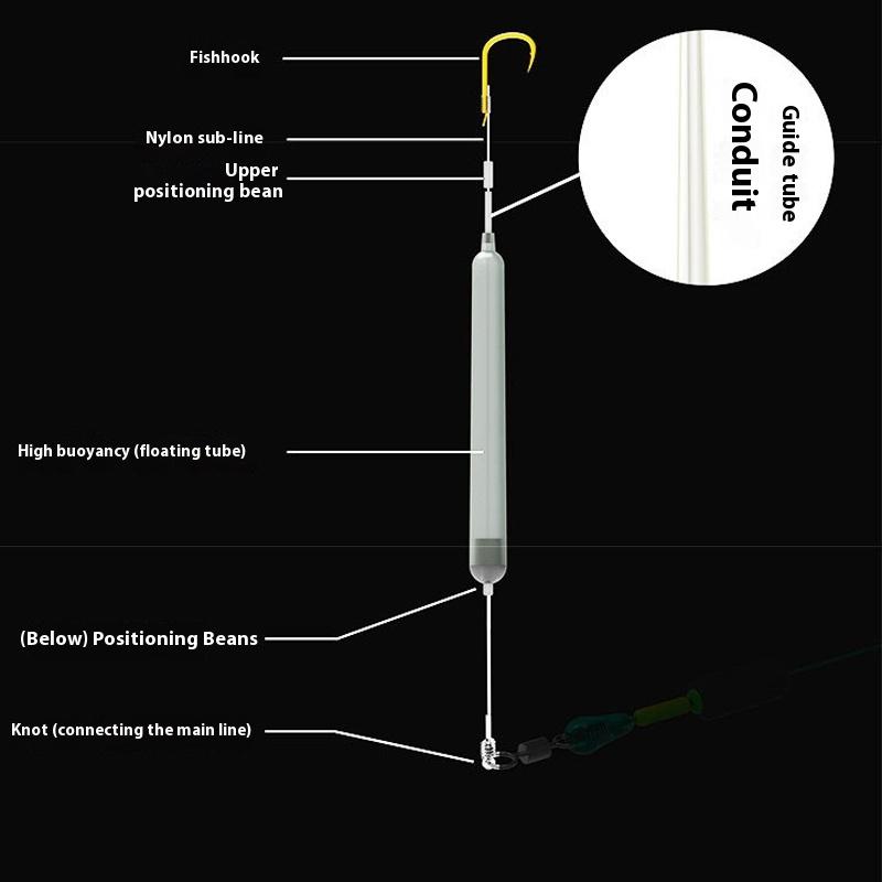 1Set Suspension Fishing Hair Rigs Hook Anti Bottom Gold Sleeve Carp Fishing Hook Size1#-7# Ready-To-Use Carp Rigs Fishing Lure