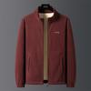 Pull en polaire épaisse pour homme, veste décontractée à col montant, en molleton d'agneau, pour homme d'âge moyen