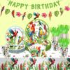 Themed Party Tableware, Parrots, Flamingos, Paper Plates, Paper Cups, Paper Towels, Tablecloths, Party Decorations