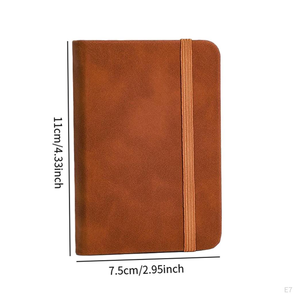 Pocket Notebook A7 Note with Elastic Band 100 Sheets Gift Lined Pad Small Daily