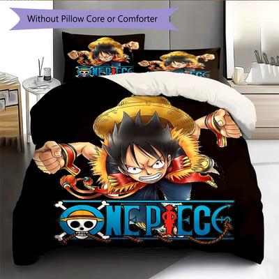 Cartoon Pattern Bedding Quilt Set Quilt Cover Pillowcase Home Decoration Birthday Gift (1 * Duvet Cover + 2 * Pillowcase, Without Core)