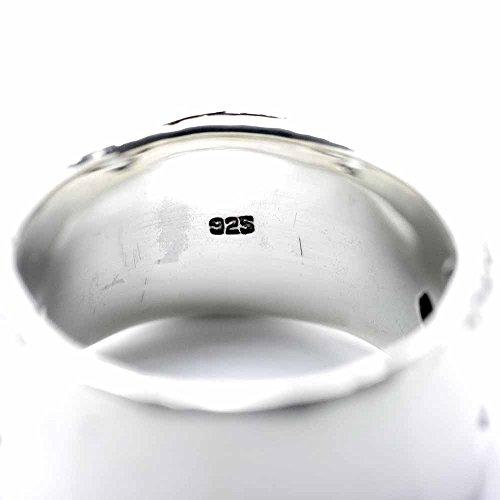 Silver One Miraculous Medal Flat Cutout Cross Maria Sterling Silver 925 Ring for Men [Size 19] Christian Miraculous Medal Ring