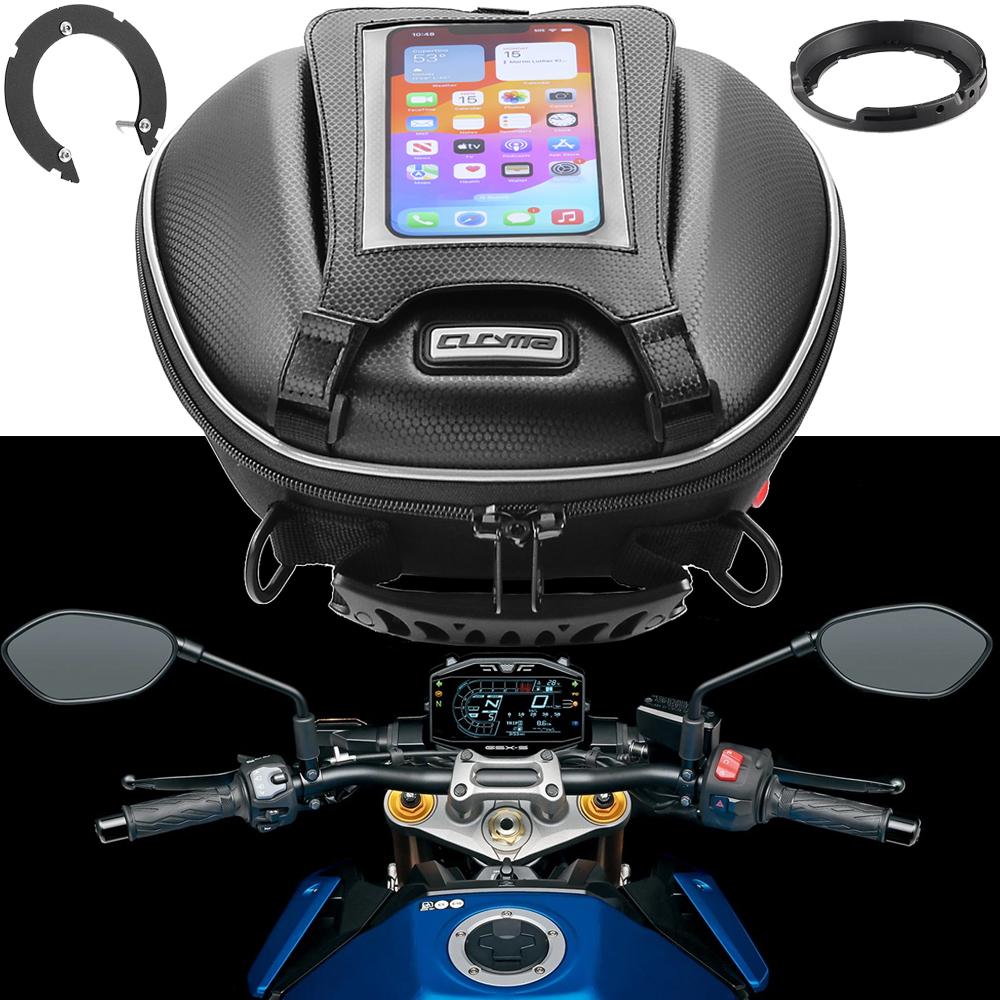 For SUZUKI HAYABUSA GSXS 750/1000 GSX-R GSR 600/750 GSXS750 GSR750 GSX1300R Motorcycle Quick Lock Racing Backpack Tank Bag Lugga