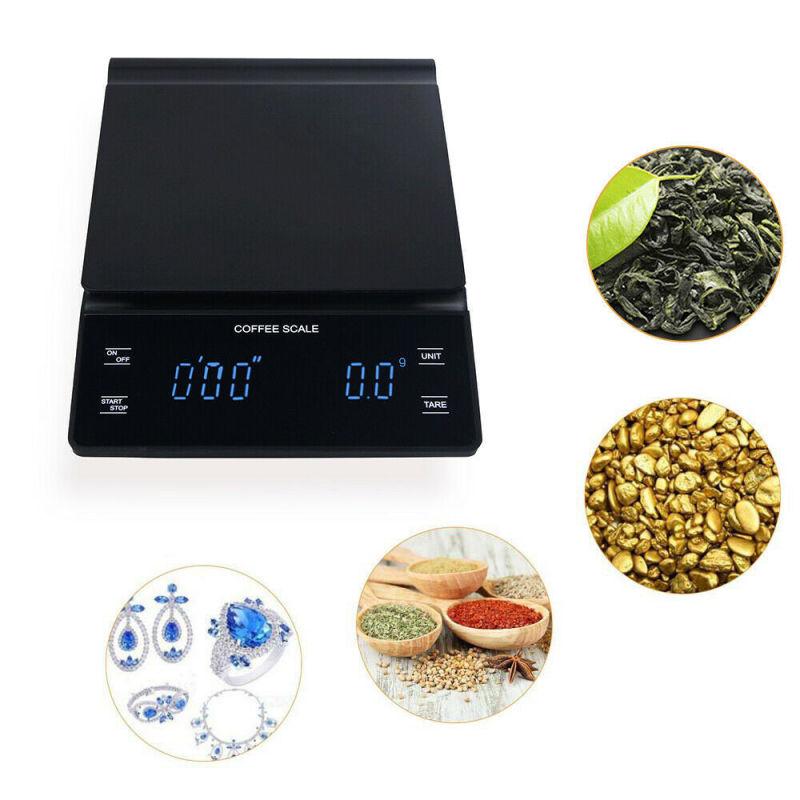 0.1g Digital Coffee Scale With Timer Electronic Scales Food Balance Measuring Weight Kitchen Coffee