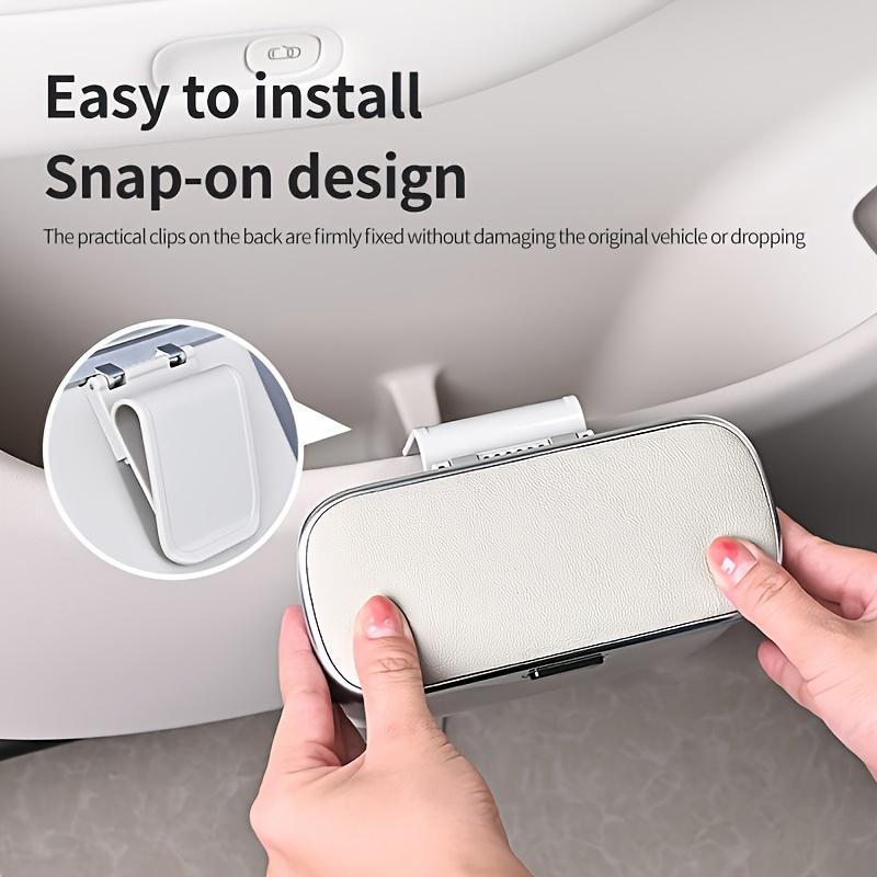 New Multifunctional Car Trash Can with Lid Button Hanging Storage Bin for Wet and Dry Use Car Interior Accessories Organizer Box