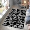 Gothic Skull Area Rugs Gothic Rugs for Living Room for Bedroom Foyer Holiday Party Home Decoration Non-Slip Horror Goth Rug