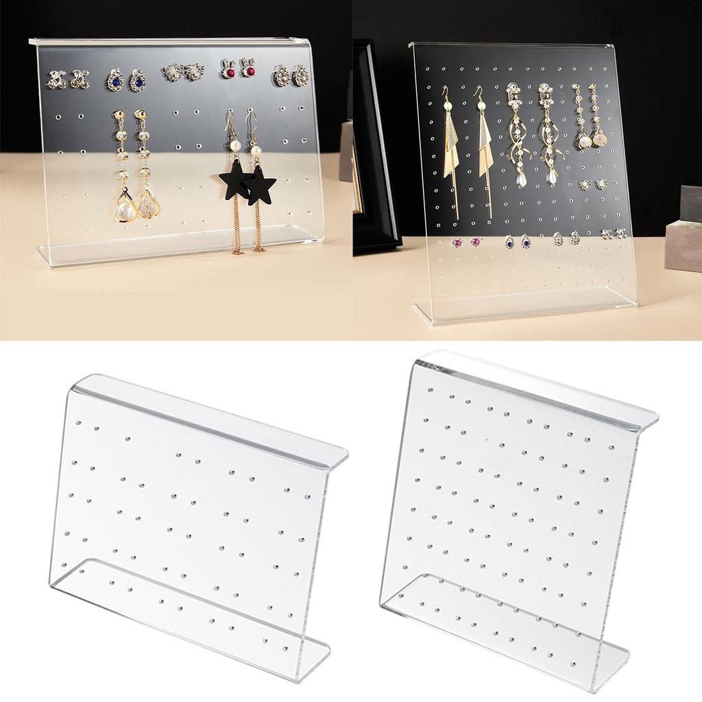 50/80 Holes Acrylic Earring Holder Organizer Ear Studs Jewelry Storage Display Rack Showcase Earrings Display Stand