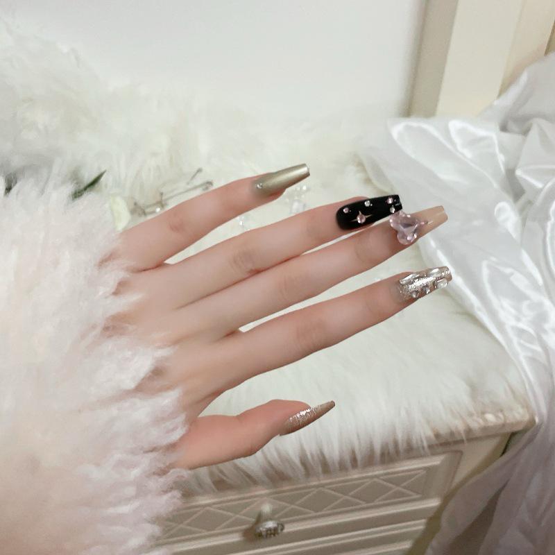 Luxurious Handmade Translucent Nail Tips for Autumn/Winter – Soft Texture, High-Class Feel