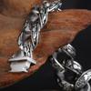 Steel Man Stainless Vintage 316l Bracelet For Men 15mm Width Curb Chain Bracelets Mens Birthday Jewelry Gifts For Dad Boyfriend