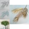 Artificial Fern Leaves Plastic Three Pronged Greenery For Wedding Dcor Photography Props Home Styling