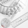 Nail Measure Easy Ultra-Thin Soft PVC Ruler Manual Fake Nails Measuring Size Transparent Map Caliper Ruler Nail Art Tool