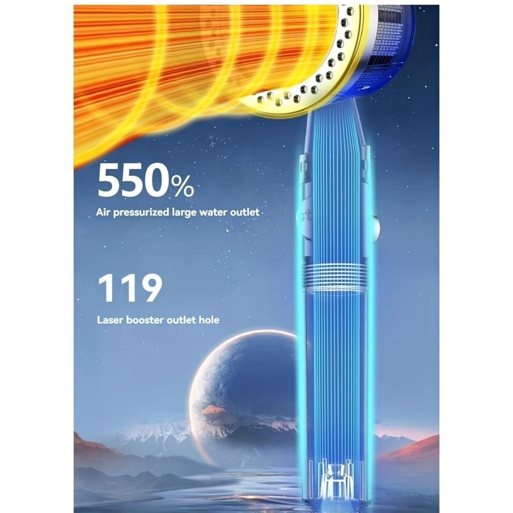 1 Pressure Handheld Showerhead with 5 Adjustable Water Flow Modes, Bathroom Shower Nozzle, Showerhead, Bathroom Accessories