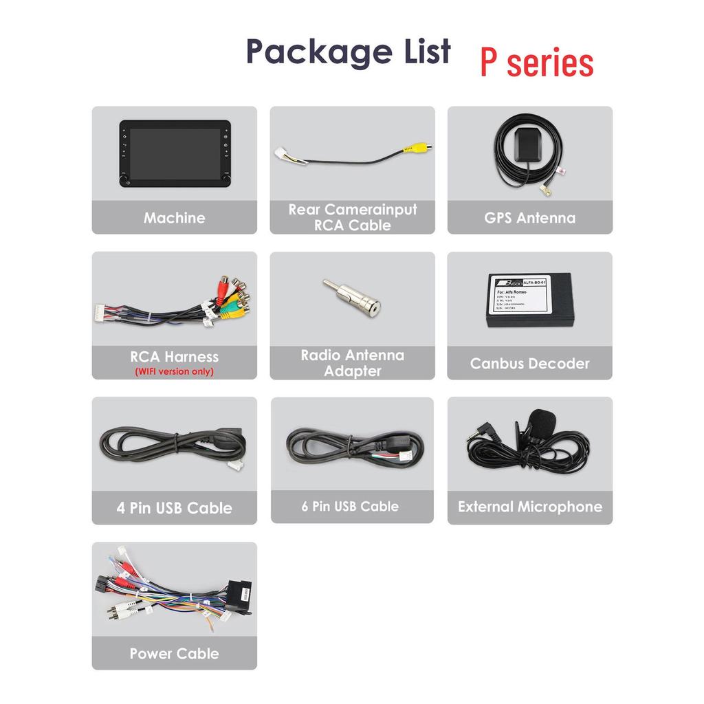 7-Inch Android GPS Car Display & Reversing System for Alfa Romeo