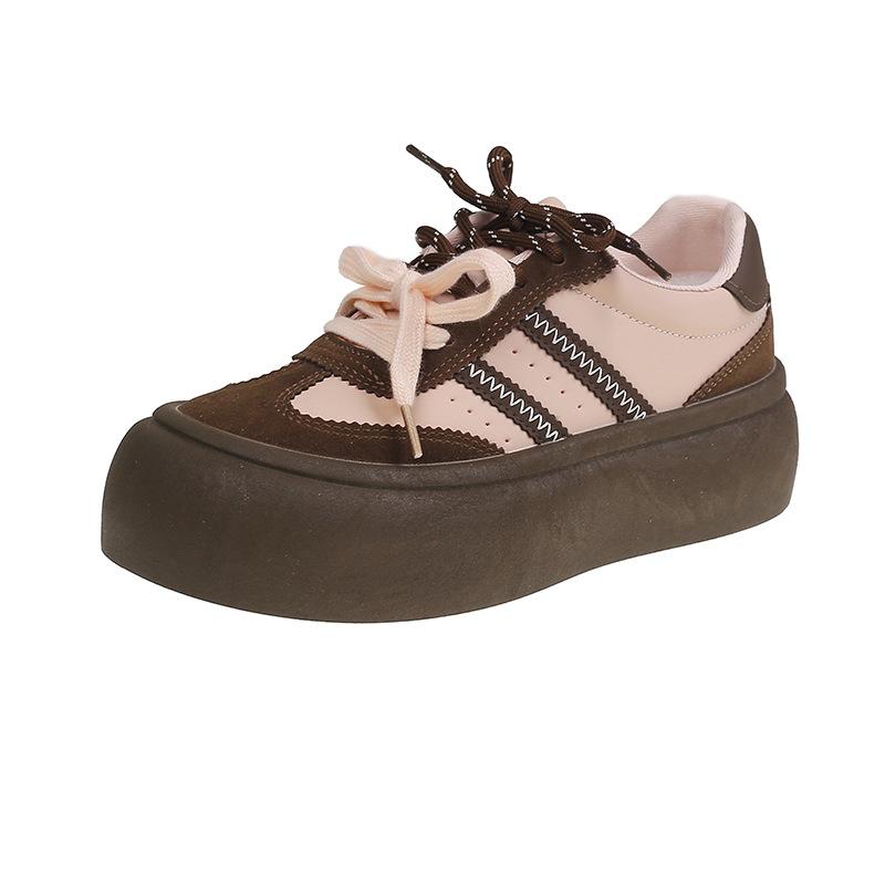 

Inner height increase white shoes women s 10CM8CM6 platform muffin retro moral training shoes Internet celebrity sports shoes 2025 autumn models 35