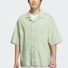 Adidas Sportswear GFX Loose Fit Button-Up Short Sleeve Shirt Men Shirts Magic-Yellow Green JL6056