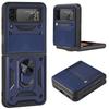 Samsung Z Flip4 Foldable Magnetic Bracket Case with Push-Window and Anti-Drop Protection