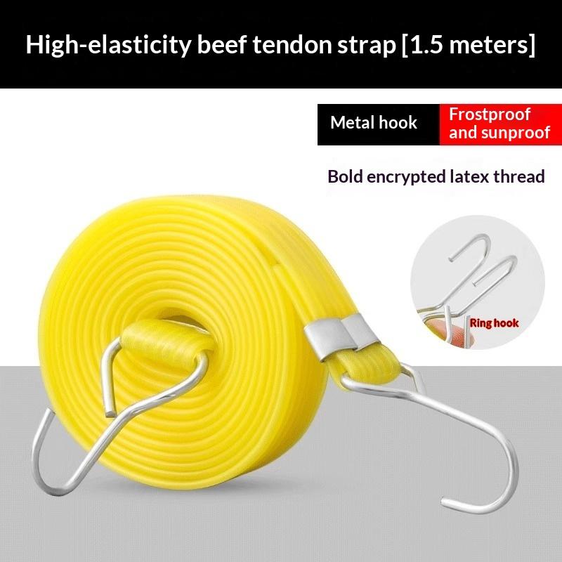 Elastic Cargo Tie Down Straps 100-300Cm Motorcycle Bike Bungee Cord For Luggage Transport High Elasticity Rubber Security Rope