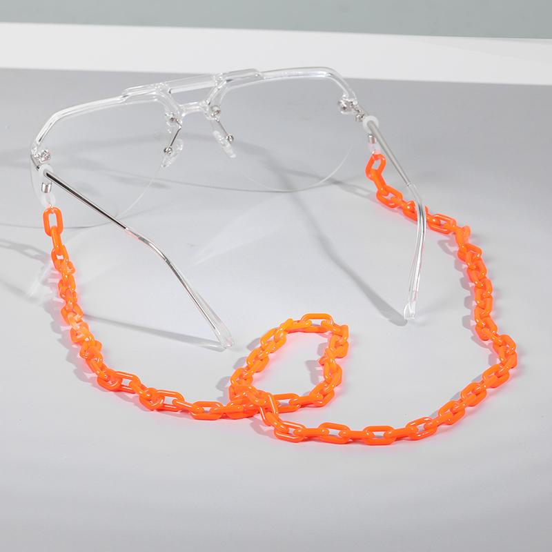 

Leopard Acrylic Sunglasses Chain Chic Womens Eyeglass Chains Reading Glasses Chain Eyewears Cord Holder Neck Strap Lanyard 70cm помаранчевий