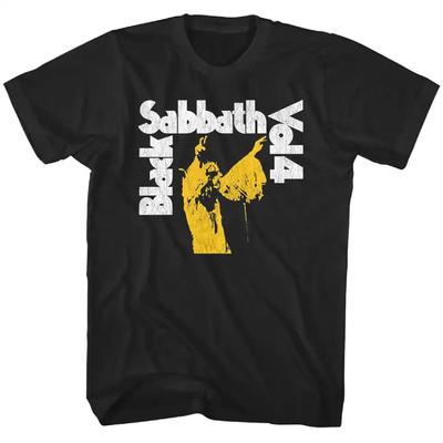 T-shirt graphique imprimé co-brandé Noir Sabbath Volume 4 Été 2025 pour Hommes et Femmes T-shirts à manches courtes Streetwear