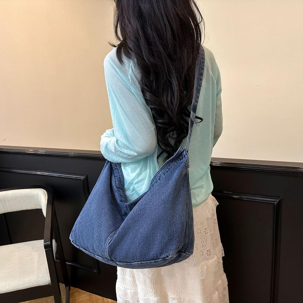 Crossbody bag female original style retro literary tote bag shopping bag versatile simple student shoulder bag