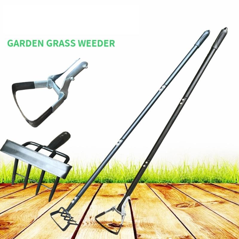 Strong Garden Tool With Pointed 4 Prong Head And Long Lasting Steel Build For Easy Plant Removal