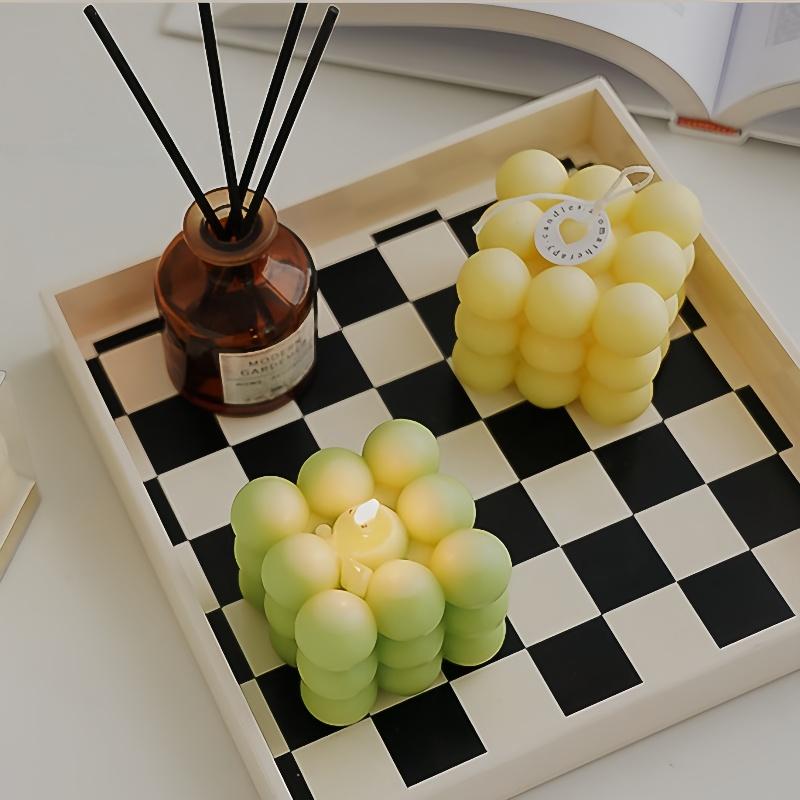 New Arrival Decorative Luxury Bubble Scented Candles with Clear Gift Box Handmade Long-lasting Holiday Easter Aesthetic