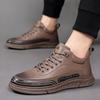 Leather Walking Shoes Men All-match Stylish Male Ankle Boots Mens Breathable Vintage Sneakers Male Hot Sale Basic Boots