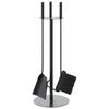 Set d'outils de cheminée 4 pcs 22x59 cm acier