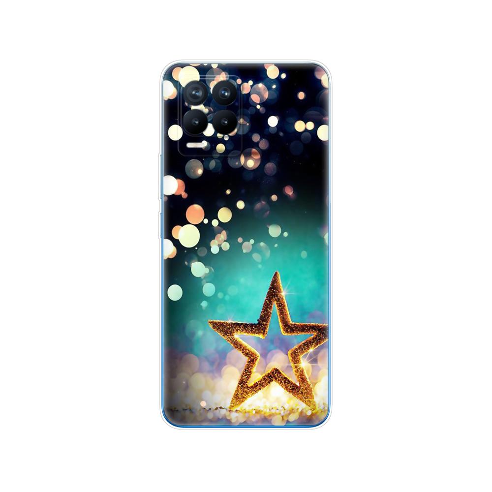 Für Realme 8 Hülle 6,4 Zoll Rückseitige Telefonabdeckung Für Realme 8 Pro OPPO Realme8 4G RMX3085 Stoßstange Winter Weihnachten Schnee Baum Neujahr