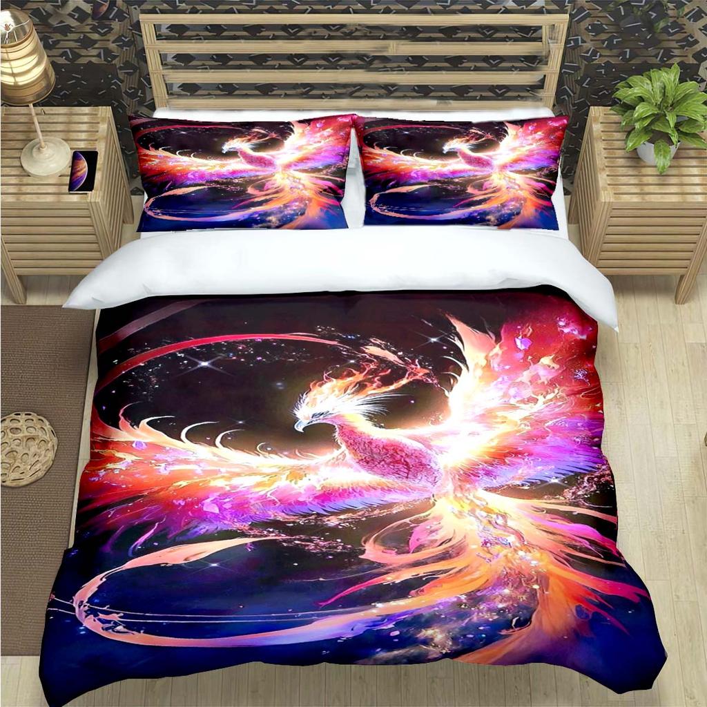3D Popular Mythical Beast Phoenix Print Bedding Sets Bed Supplies Set  Comforter Set  Teens Girls Cartoon Twin Single Kid Gift
