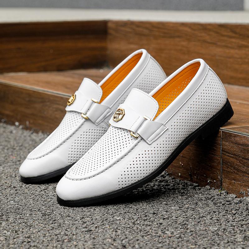Fashion Designer Summer Fashion New Breathable Patent Leather Casual Shoes For Men Driving Loafter Formal Wedding Dress Homecoming