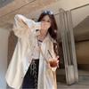 Hong Kong Style Retro Blue Plaid Shirt Blouse, Spring Niche Design Cardigan Loose Versatile Shirt Trend