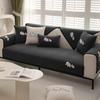 Panda Embroidered Sofa Cushion Chenier Four-Season Universal Non-Slip Sofa Cover, High-Grade Seat Cushion Leather Sofa Back Towel
