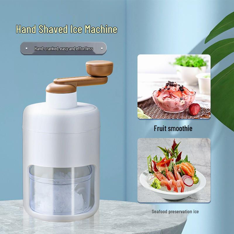 Manueller handgekurbelter Eisrasierer und Crusher mit Gefrierbox