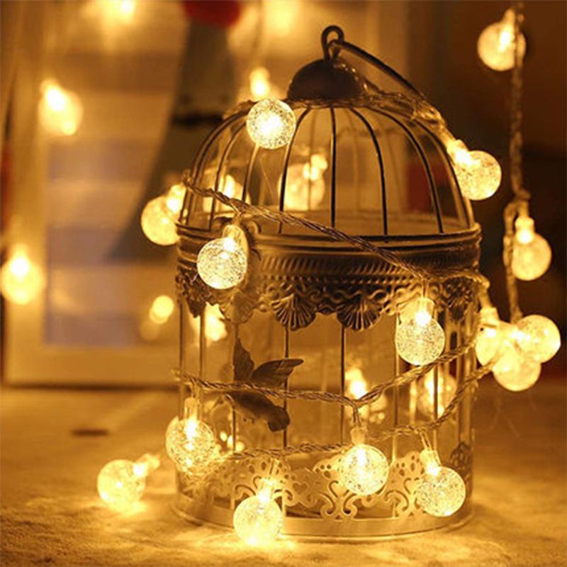 LED Solar String Lights: Outdoor Camping & Courtyard Tent Decor with Colored Bulb