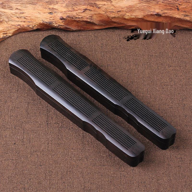 Ebony Solid Wood Incense Burner with Fireproof Cotton for Incense Sticks Standard Size