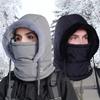 Unisex Plush Balaclava Hat Knitting Breathable Winter Women's Balaclava Hat Warm Neck Scarf with Face Mask for Outdoor Sports