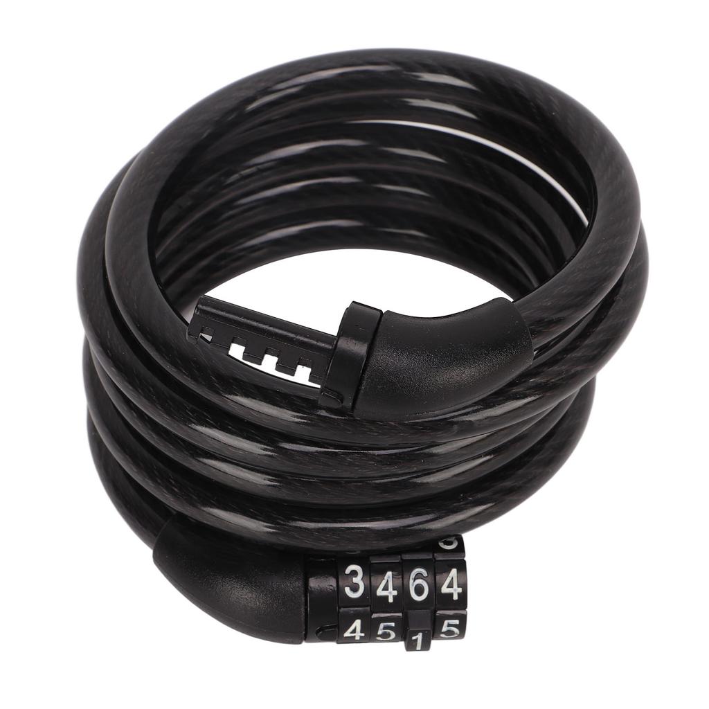 Bike Cable Lock Four Digit Combination Lock Anti Theft Bicycle Lock for Scooter Motorcycle Door Gate Fence