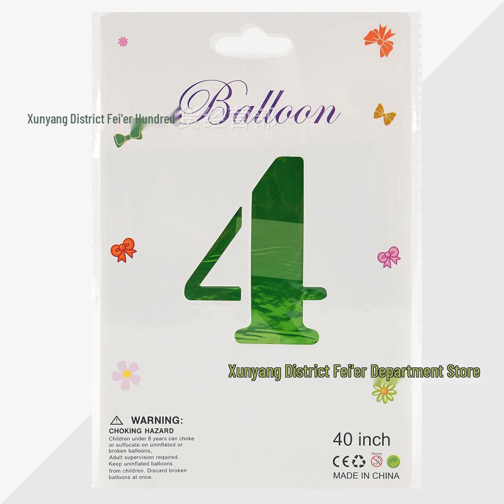 40" Green Plaid Aluminum Balloon for Military-Themed Baby Birthday Party Decorations