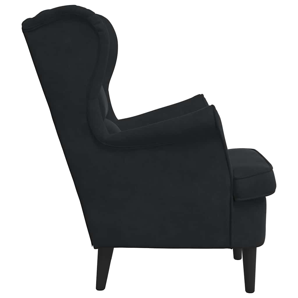 Armchair Black Velvet