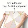 1 Stück Rosa Grau Weiß Dreieck Geometrisch Spleißlinie Einfaches Muster Design Verdickte Feuchtigkeitsbeständige Wasserdichte Tapete