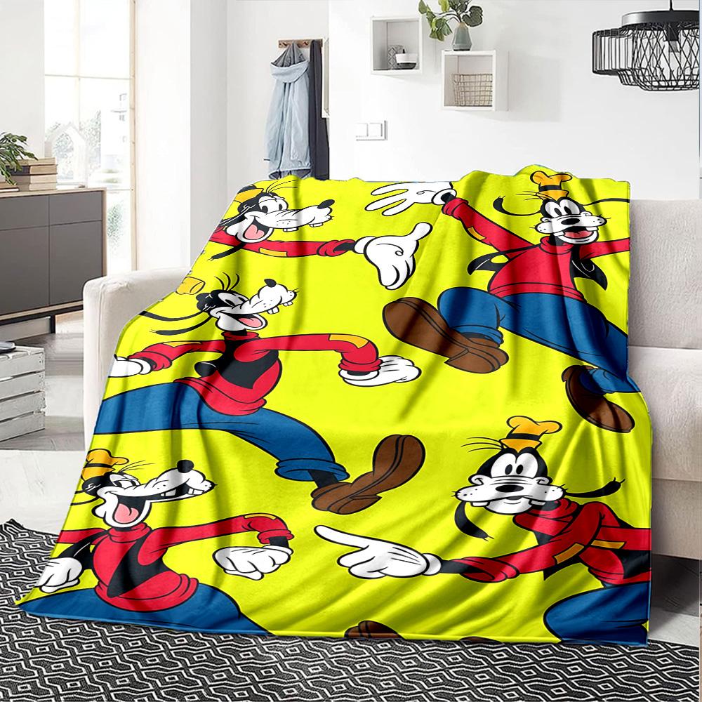 Goofy'S Dynamic Poses Flannel Blanket Super Soft Warm Cozy Blanket For Sofa Bed Office Travel Allseason Home Decor Gift